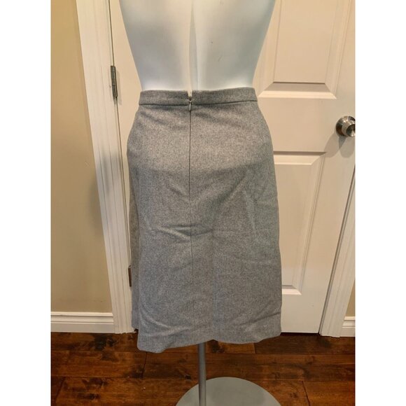 J.Crew Gray Wool "The Pencil Skirt" w/ Zipper Accent, Size 16 NWT! - Picture 5 of 6